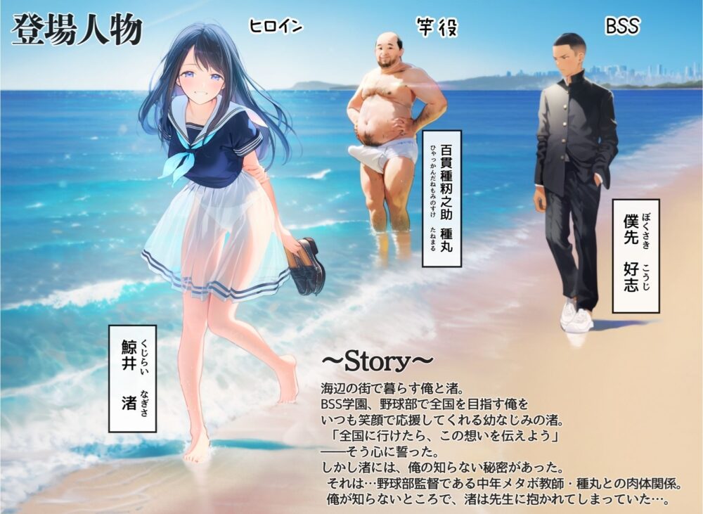 想いを寄せていた幼馴染みが中年メタボ教師（BMI40）と肉体関係だった件 画像1