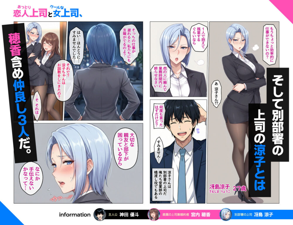 おっとり恋人上司とクールな女上司、見た目と中身が違いすぎて毎日搾り取られる話 画像2
