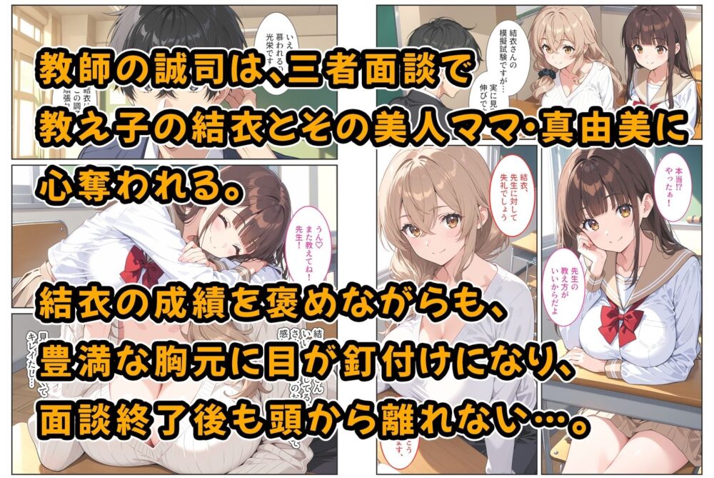 デリヘル呼んだら教え子のママが来たので孕ませました〜娘も一緒に種付けて腹ボテ家族に〜 画像1