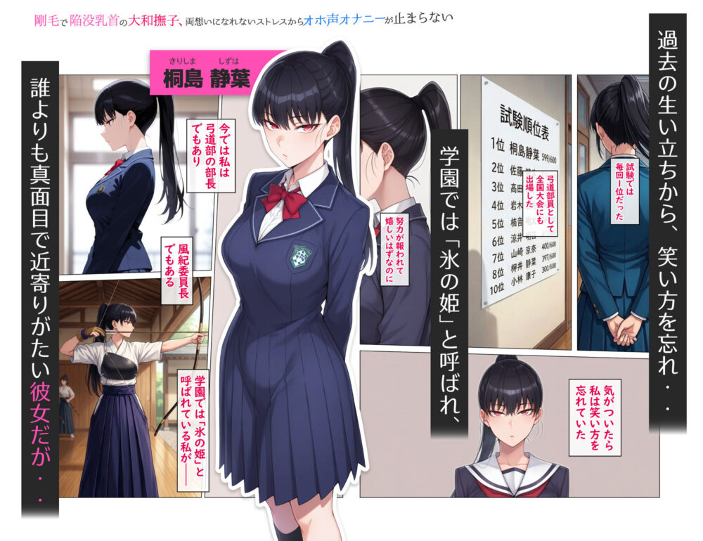 剛毛で陥没乳首の大和撫子、両想いになれないストレスからオホ声オナニーが止まらない 画像2