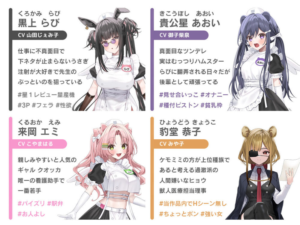 【本編動画2時間40分超】発情ケモミミclinic【ぬるぬるLive2Dアニメーション×豪華声優陣】 画像5