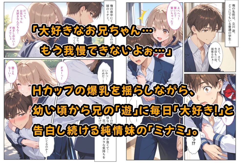 間違って媚薬を飲んで発情しちゃった爆乳妹が大好きな兄に中出しおねだりしてきた！ 画像1